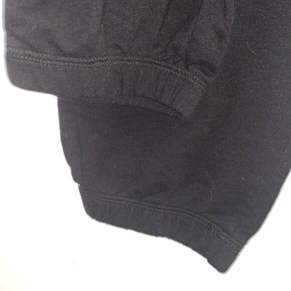 Black Elastic Waist Jogger Pants With Drawstring S - Picture 6 of 10